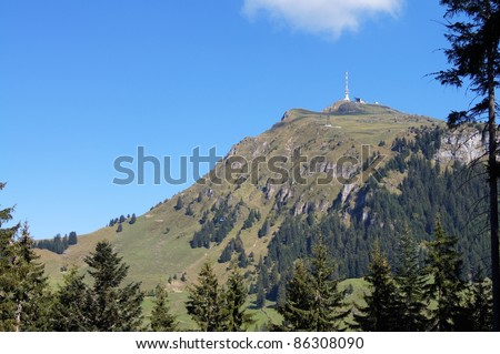 Beautiful landscape in the alps near Kitzbühel