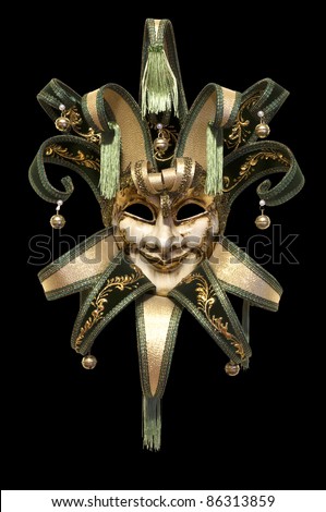 Venetian mask on a black background