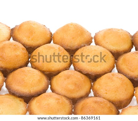 muffin cakes isolated on white background