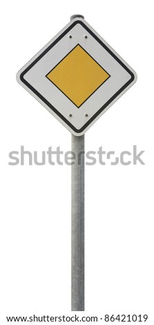 german traffic sign isolated on white