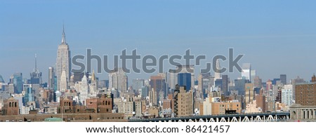 panoramic city view of New York (USA)