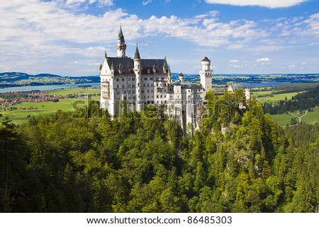 Neuschwanstein Castle near Munich, Germany Royalty-Free Stock Photo #86485303