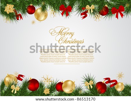 detailed realistic  christmas frame