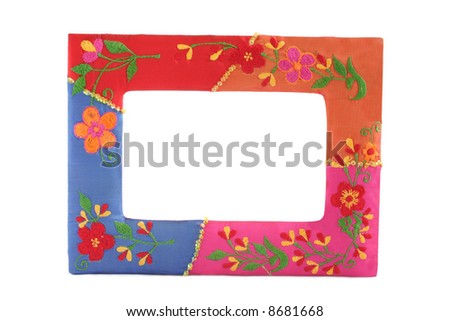 Beautiful frame with colorful floral decoration