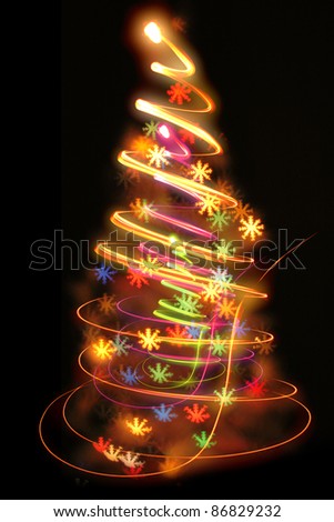 christmas tree as nice game with color lights