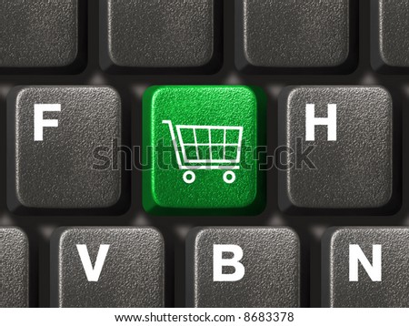 Computer keyboard with shopping key