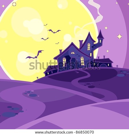 Scary house on a hill
