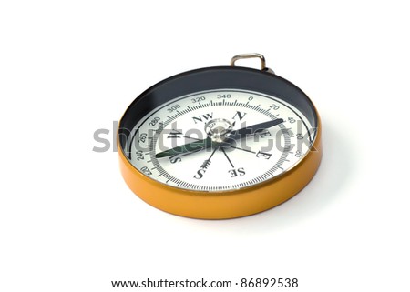 compass on white background
