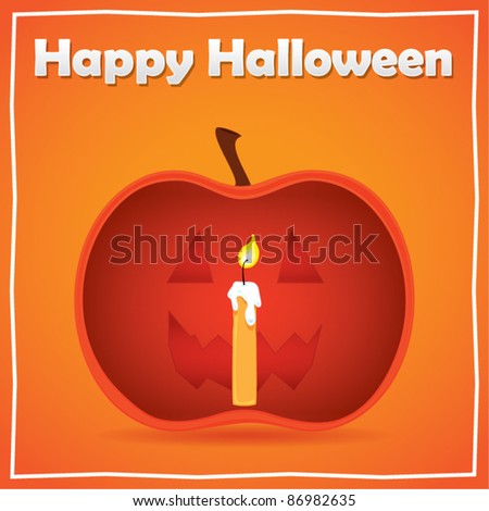 Halloween greeting card, vector illustration