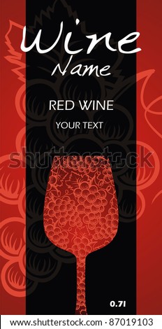 Wine label vector