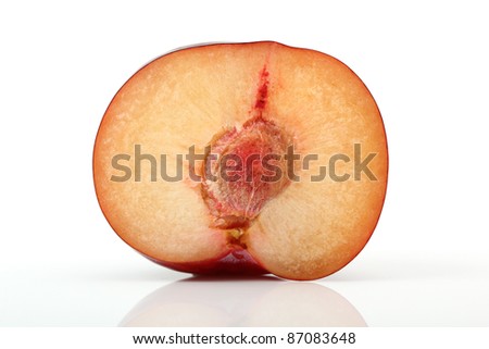 Cross section of plum