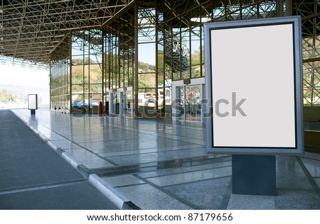 Modern empty advertising billboard