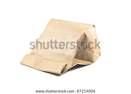 Paper bag on white background,isolated