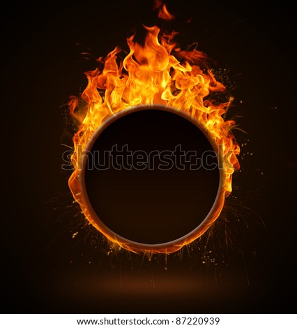 Burning round frame