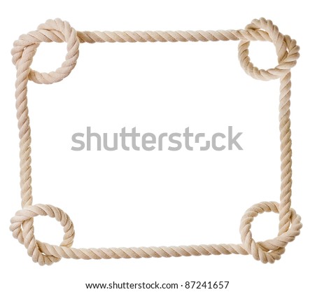 frame made from rope isolated on white