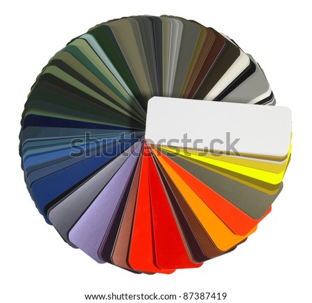 studio photography of a full spread color chart isolated with clipping path