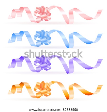 Gift Bows and Ribbons. Illustration on white background