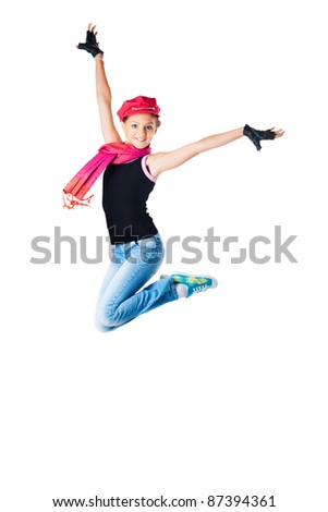 girl in jump