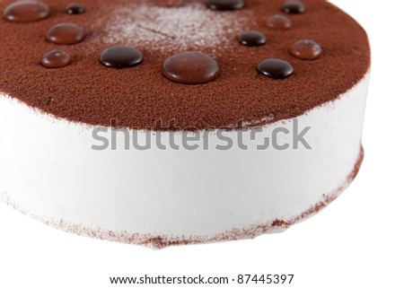 Birthday cake isolated on white with clipping path