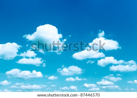 abstract sparse clouds in blue sky