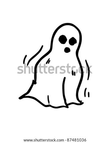 Ghost - Retro Clipart Illustration