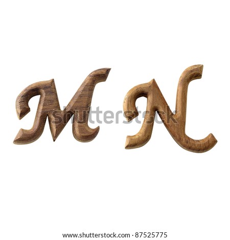 The letters M And N, Clipping Part for a simple to use
