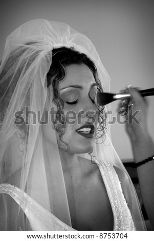 bride gets made up