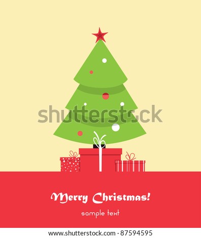vector christmas tree original greeting card