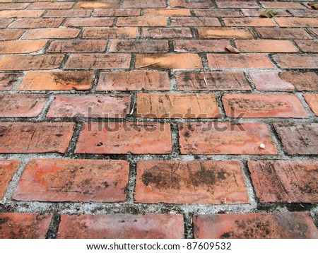 Stone blocks in the walkway
