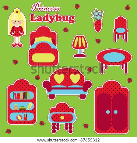 Princess Ladybug furniture set