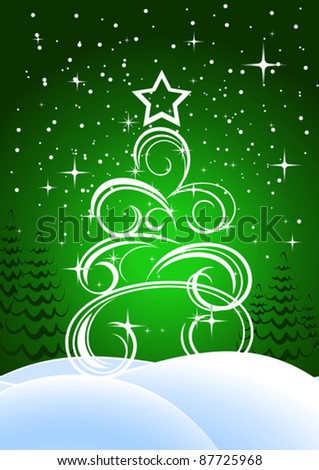 Christmas or new year background for holiday design. Rasterized version also available in gallery