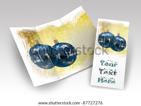 Illustration of Isolated Christmas brochure, greeting card