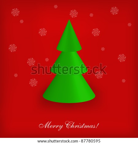 geometric Christmas tree for your design. Vector illustration