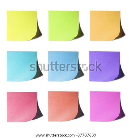 Color Papers Note Stock Photo