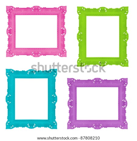 Set of colorful ornamental frames, similar available in my portfolio