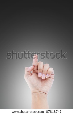 men hand isolated on white background