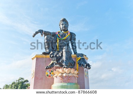 Chinese god statue in Chumphon province, Thailand