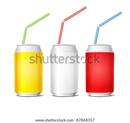Collection of colorful steel cans