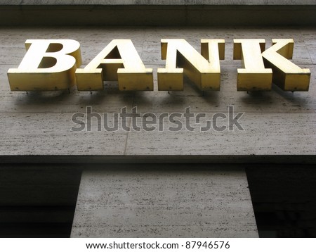 bank sign in Berlin