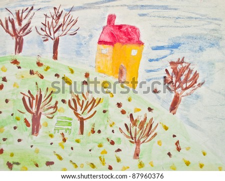 Autumn - Child's painting