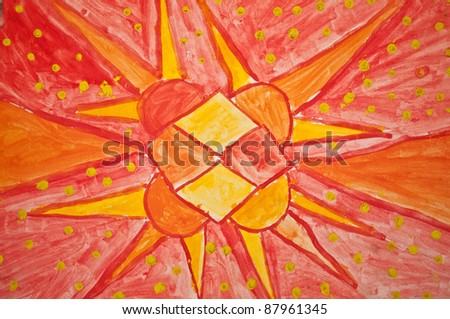 Abstract kid's drawing background