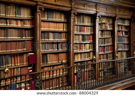 a wonderful library of old books in Spain