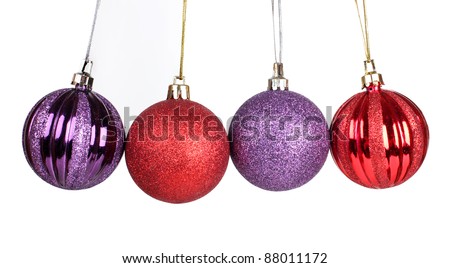 Color photo of christmas balls