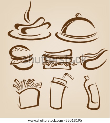 vector collection of fast food images