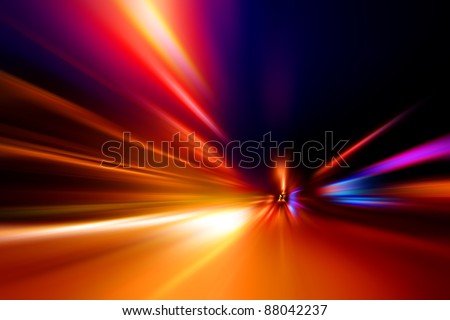 speed on night road