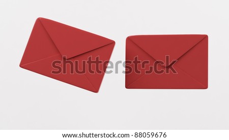 Red cover isolated on white