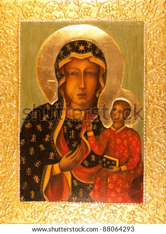 photo of orthodox holy painting called icon Royalty-Free Stock Photo #88064293