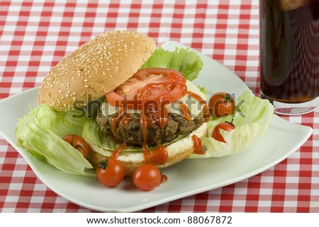 Hamburger with cheese