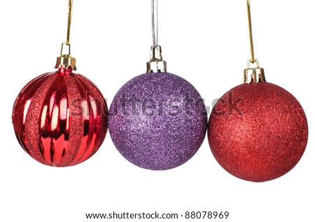 Color photo of christmas balls