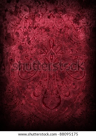 Victorian Paisley Abstract Background